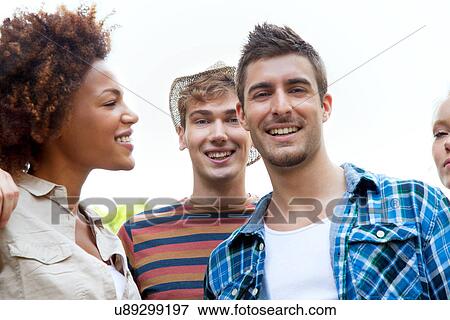 Portrait of group of friends View Large Photo Image Stock Photo - Portrait of group of friends. Fotosearch