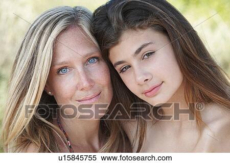 Portrait of mother and daughter View Large Photo Image Stock Photography - Portrait of mother and daughter. Fotosearch