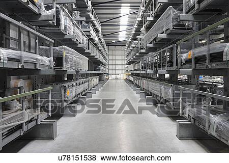 Products aisle in engineering warehouse View Large Photo Image Stock Photo - Products aisle in engineering warehouse. Fotosearch