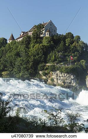 River Rhine waterfalls, Schaffausen, Canton Schaffaus, Switzerland View Large Photo Image Stock Photo - River Rhine waterfalls, Schaffausen, Canton Schaffaus, Switzerland. Fotosearch