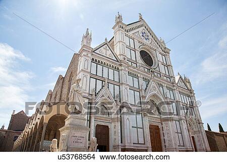 Santa Croce church, Piazza di Santa Croce, Florence, Tuscany, Italy View Large Photo Image Picture - Santa Croce church, Piazza di Santa Croce, Florence, Tuscany, Italy. Fotosearch