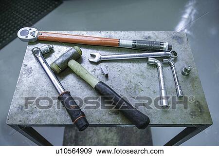 Selection of engineers tools in factory View Large Photo Image Stock Photo - Selection of engineers tools in factory. Fotosearch