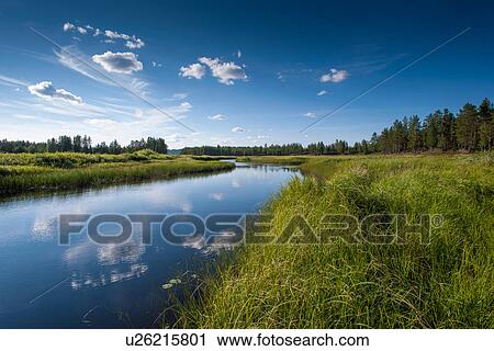 Sky and clouds reflecting in water, Lapland, Sweden View Large Photo Image Stock Image - Sky and clouds reflecting in water, Lapland, Sweden. Fotosearch