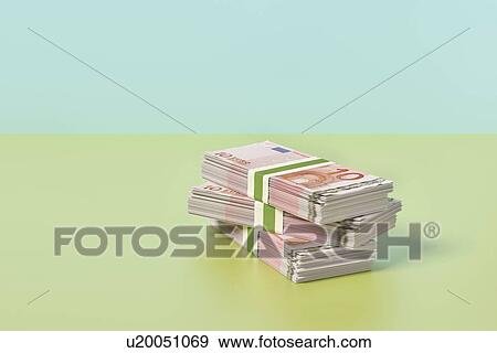 Stock Photo - Stack of Euros. Fotosearch