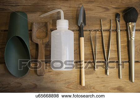 Still life of gardening tools View Large Photo Image Stock Photo - Still life of gardening tools. Fotosearch