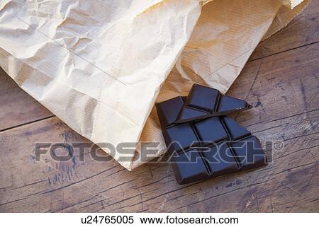 Stock Photography - Still life with dark chocolate. Fotosearch