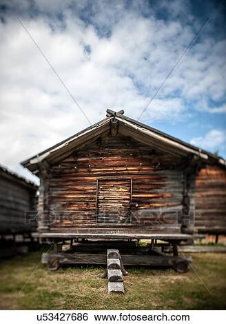 Traditional log cabin, Arjeplog, Lapland, Sweden View Large Photo Image Stock Photograph - Traditional log cabin, Arjeplog, Lapland, Sweden. Fotosearch