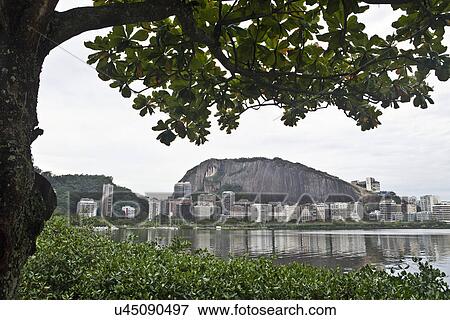 Stock Photo - View of sugarloaf mountain and Rio de Janeiro, Brazil. Fotosearch