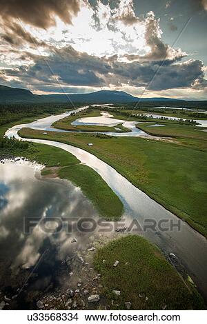 Water and landscape, Adolfstromm, Lapland, Sweden View Large Photo Image Picture - Water and landscape, Adolfstromm, Lapland, Sweden. Fotosearch