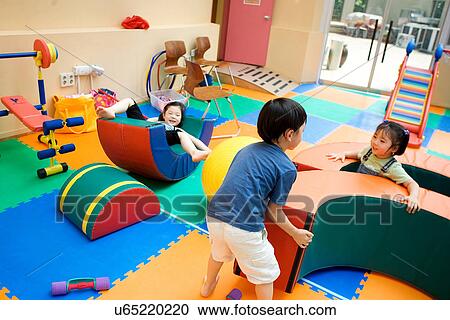 Stock Image - Indoors, Day, Play School, School, Education, Learning, Childhood. Fotosearch