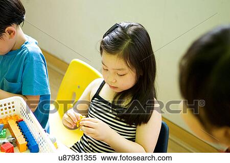 Stock Photography - Indoors, Day, Play School, School, Education, Learning, Childhood. Fotosearch