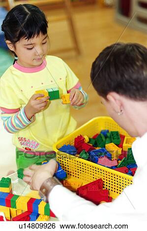 Stock Photograph - Indoors, Day, Pre-School, Children, Kids, Learning, Childhood. Fotosearch