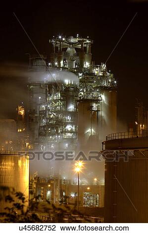 Stock Image - Outdoors, Day, Dusk, Engineering, Industrial, Crane, Sky. Fotosearch
