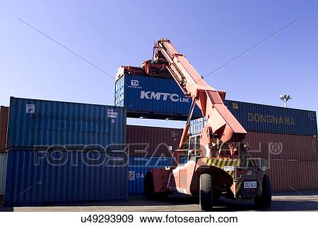 Outdoors, Day, Dusk, Engineering, Industrial, Crane, Sky View Large Photo Image Stock Photo - Outdoors, Day, Dusk, Engineering, Industrial, Crane, Sky. Fotosearch