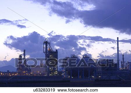 Outdoors, Day, Dusk, Engineering, Industrial, Crane, Sky View Large Photo Image Stock Photo - Outdoors, Day, Dusk, Engineering, Industrial, Crane, Sky. Fotosearch