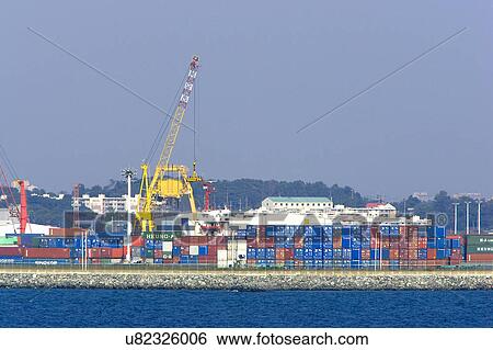 Stock Photograph - Outdoors, Day, Dusk, Engineering, Industrial, Crane, Sky. Fotosearch