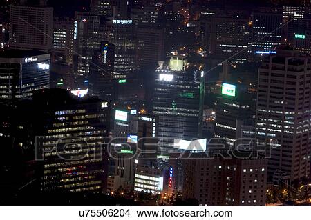 Picture - Outdoors, Urban Scene, Building Structure, Building Exterior, Skyscraper, Light, Illuminated. Fotosearch