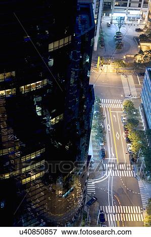 Stock Photo - Outdoors, Urban Scene, Building Structure, Building Exterior, Skyscraper, Light, Illuminated. Fotosearch