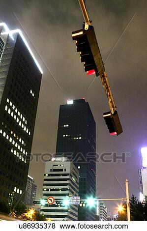 Stock Photo - Outdoors, Urban Scene, Building Structure, Building Exterior, Skyscraper, Light, Illuminated. Fotosearch