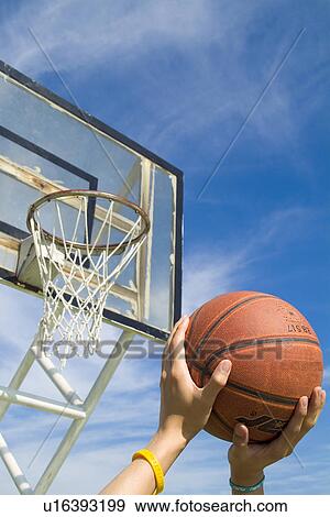 Sports, Basketball, Basketball Player, Dribbling, Hobbies, Outdoors, Day View Large Photo Image Stock Photo - Sports, Basketball, Basketball Player, Dribbling, Hobbies, Outdoors, Day. Fotosearch