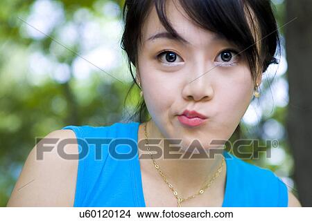 Picture - Woman, Female, Portrait, Smiling, Outdoors, Day, Lifestyles. Fotosearch