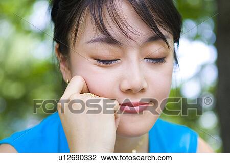 Woman, Female, Portrait, Smiling, Outdoors, Day, Lifestyles View Large Photo Image Stock Image - Woman, Female, Portrait, Smiling, Outdoors, Day, Lifestyles. Fotosearch