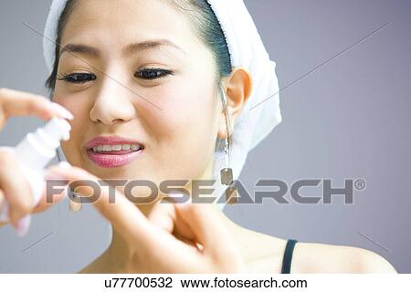 Young Adult, Make-Up, Cosmetics, Beauty Treatment, Therapy, Body Conscious, Body Care View Large Photo Image Stock Image - Young Adult, Make-Up, Cosmetics, Beauty Treatment, Therapy, Body Conscious, Body Care. Fotosearch