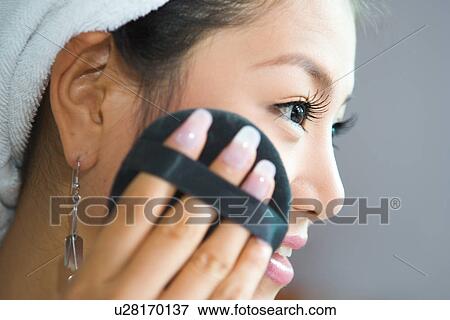 Young Adult, Make-Up, Cosmetics, Beauty Treatment, Therapy, Body Conscious, Body Care View Large Photo Image Stock Photo - Young Adult, Make-Up, Cosmetics, Beauty Treatment, Therapy, Body Conscious, Body Care. Fotosearch