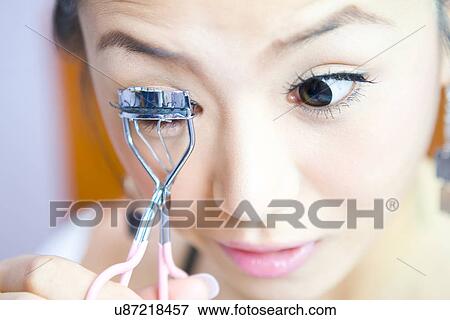 Stock Photo - Young Adult, Make-Up, Cosmetics, Beauty Treatment, Therapy, Body Conscious, Body Care. Fotosearch