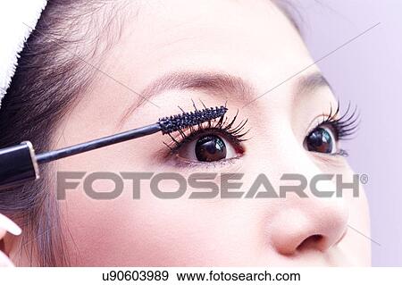 Stock Photo - Young Adult, Make-Up, Cosmetics, Beauty Treatment, Therapy, Body Conscious, Body Care. Fotosearch