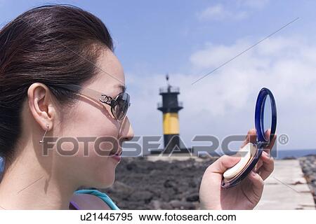 Stock Photography - Young Adult, Make-Up, Cosmetics, Beauty Treatment, Therapy, Body Conscious, Body Care. Fotosearch