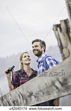 Picture - Couple enjoying the sights. Fotosearch