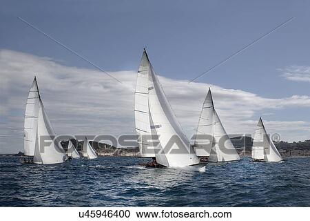 Fleet of classic sailing yachts View Large Photo Image Stock Image - Fleet of classic sailing yachts. Fotosearch