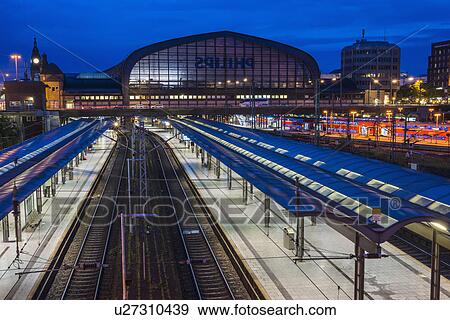Stock Photo - Hamburg Hauptbahnhof (Central Station), Hamburg, Germany. Fotosearch