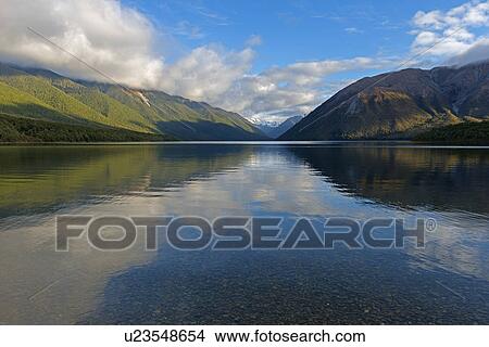 Lake Rotoiti, Nelson Lakes National Park, South Island, New Zealand View Large Photo Image Picture - Lake Rotoiti, Nelson Lakes National Park, South Island, New Zealand. Fotosearch