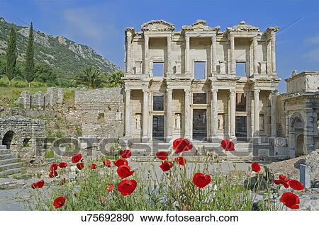 Library of Celsus, Ephesus, Turkey, Asia Minor, Asia View Large Photo Image Stock Image - Library of Celsus, Ephesus, Turkey, Asia Minor, Asia. Fotosearch