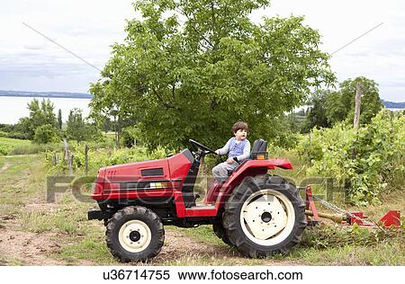 Male toddler pretending to drive garden tractor View Large Photo Image Stock Photography - Male toddler pretending to drive garden tractor. Fotosearch