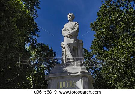 Stock Photo - Marble statue of Generalfeldmarschall (General Field Marshall) Helmuth Karl Bernhard von Moltke at Der Grosser Stern (traffic circle), Berlin, Germany. Fotosearch
