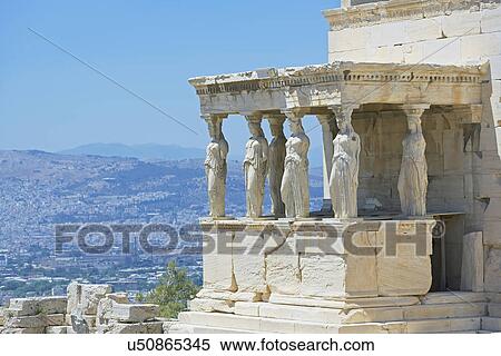Stock Photography - Porch of the Caryatids, Acropolis, Athens, Greece, Europe. Fotosearch
