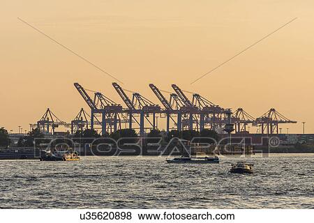 Stock Photo - Port, Hamburg, Germany. Fotosearch