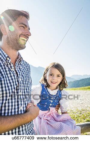 Portrait of father and daughter, Tyrol, Austria View Large Photo Image Stock Photo - Portrait of father and daughter, Tyrol, Austria. Fotosearch
