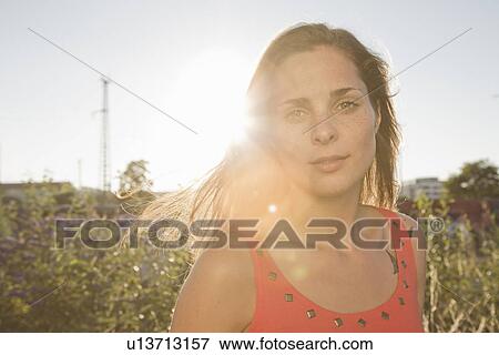 Portrait of sultry young woman View Large Photo Image Stock Photo - Portrait of sultry young woman. Fotosearch