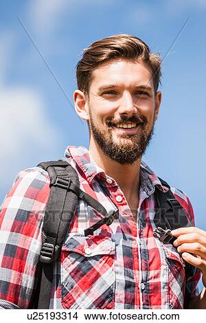 Picture - Portrait of young man with beard. Fotosearch