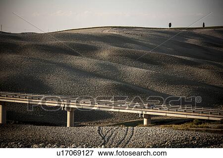 Road bridge, Siena, Valle Orcia, Tuscany, Italy View Large Photo Image Stock Photo - Road bridge, Siena, Valle Orcia, Tuscany, Italy. Fotosearch