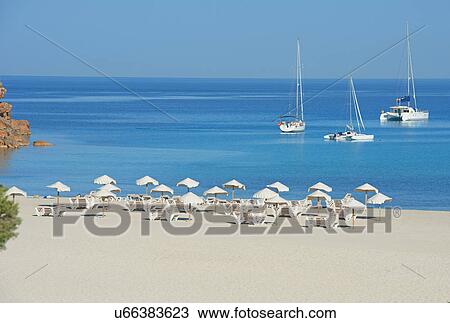 Stock Image - Saona beach, Formentera, Balearic Islands, Spain. Fotosearch