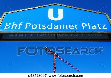 Sign to Potsdamer Platz U-Bahn Station, Berlin, Germany View Large Photo Image Stock Photo - Sign to Potsdamer Platz U-Bahn Station, Berlin, Germany. Fotosearch