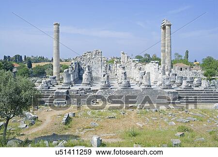Temple of Apollo, Didyma, Anatolia, Turkey, Asia Minor, Asia View Large Photo Image Stock Photo - Temple of Apollo, Didyma, Anatolia, Turkey, Asia Minor, Asia. Fotosearch