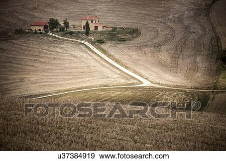 Traditional farmhouse, Siena, Valle Orcia, Tuscany, Italy View Large Photo Image Stock Photo - Traditional farmhouse, Siena, Valle Orcia, Tuscany, Italy. Fotosearch