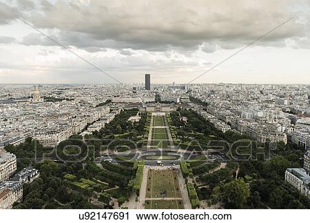 View from top of Eiffel Tower, Paris, France View Large Photo Image Stock Image - View from top of Eiffel Tower, Paris, France. Fotosearch