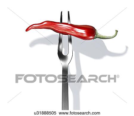 Stock Photography - Chilli pepper, artwork. Fotosearch